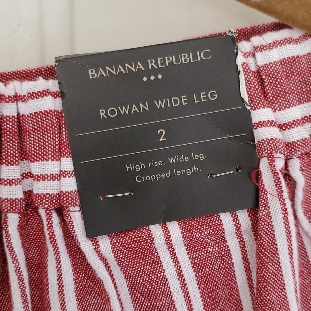 Banana Republic Factory Rowan Striped High Rise Wide Leg Cropped Pants - Picture 5 of 8